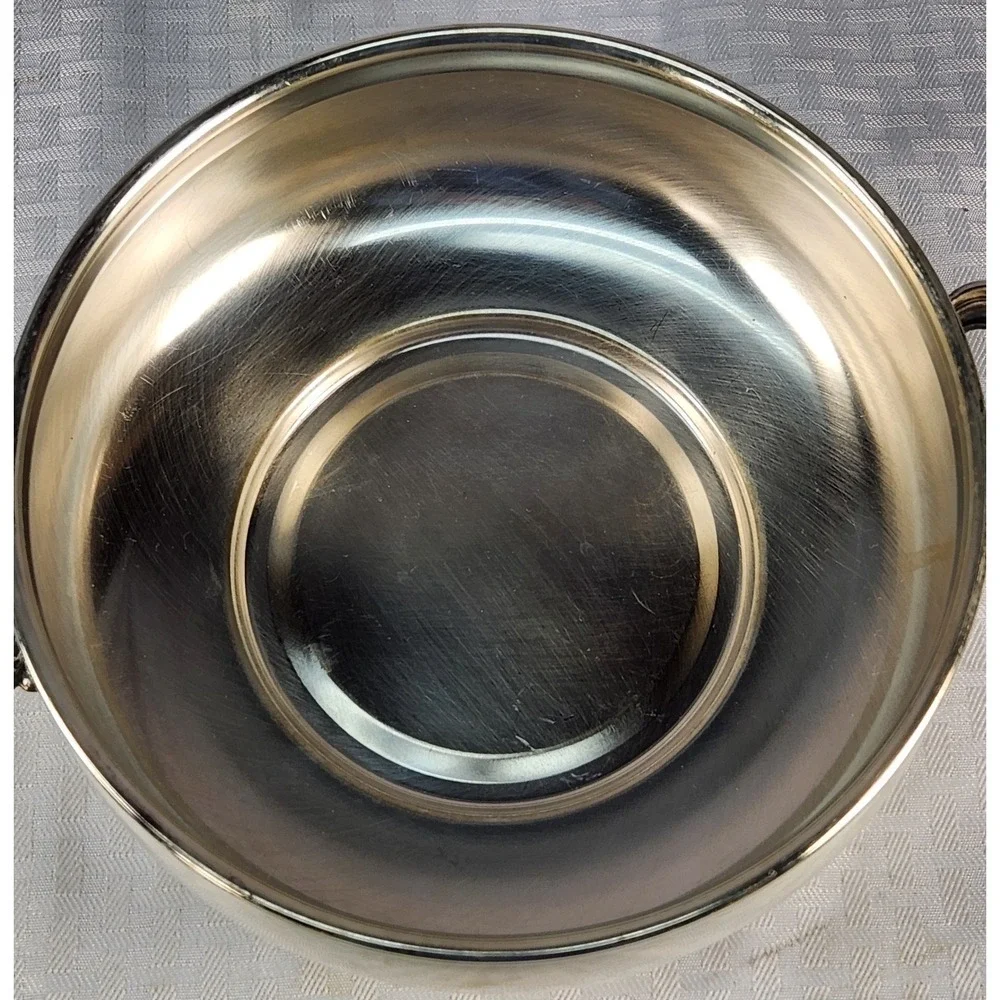 F. B. Rogers Silver Co Casserole Serving Dish Ornate Handles Silver Plate